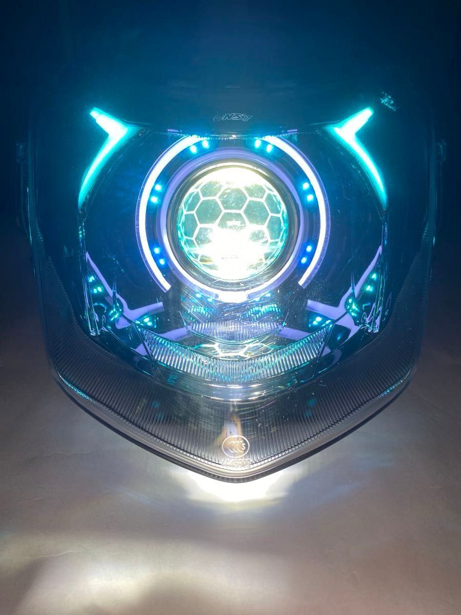 最新型 シグナスX 4型 デビルアイ LED プロジェクターヘッドライト